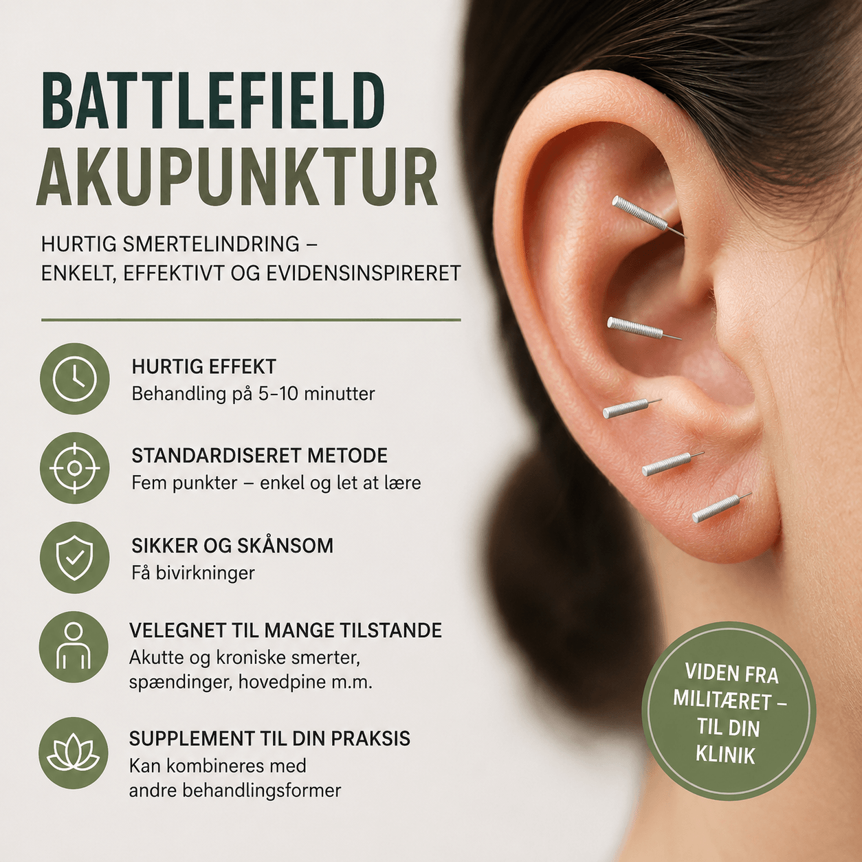Endagskursus 'Battlefield' akupunktur